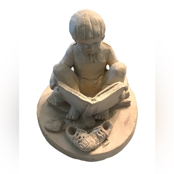 Austin Sculpture Dee Crowley Rare Book Worm Boy Statue - Picture 6 of 9